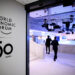 A sign of the World Economic Forum (WEF) is seen at the Congress center ahead of the WEF's annual meeting in Davos, on January 19, 2020. (Photo by Fabrice COFFRINI / AFP) (Photo by FABRICE COFFRINI/AFP via Getty Images)