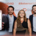 Pablo Mondragón, Carolina Murillo, Daniel Serra y Rowland Espinosa durante la celebración del primer aniversario de DiDi en RD