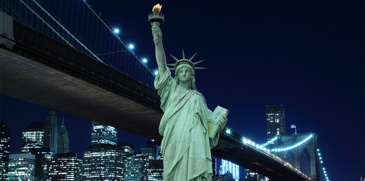 Con su peculiar encanto, Nueva York es el lugar por excelencia para esperar el Año Nuevo. Estatua de la libertad