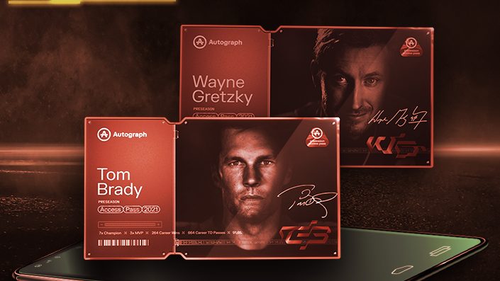 NFTs firmado por Brady y Gretzky, vendidos en Autograph