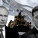 Vladimir Putin y Volodymyr Zelensky; representación de conflicto entre Rusia y Ucrania