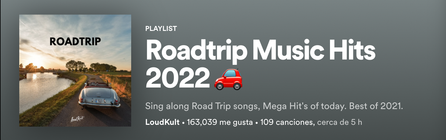 playlist uno. roadtrip music hits 2022