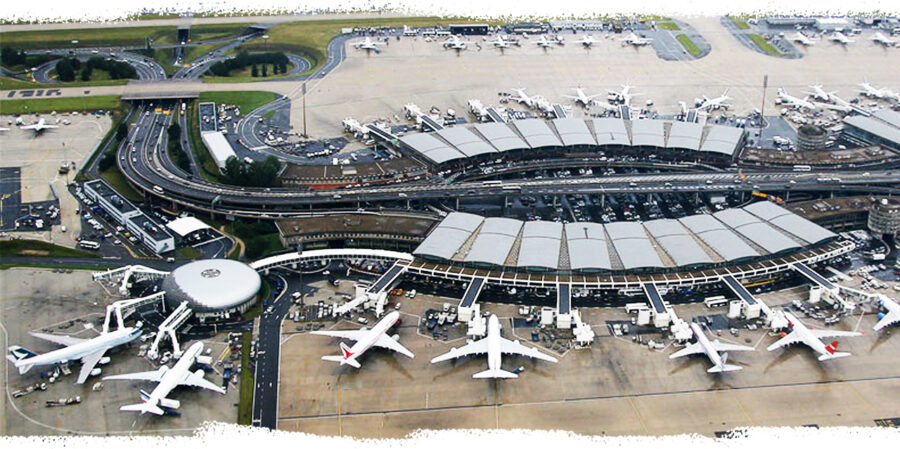 estructura del aeropuerto Charles de Gaulle