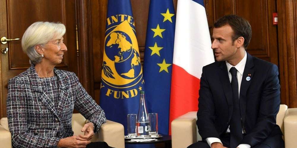 Christine Lagarde reunida con Emmanuel Macron, presidente de Francia