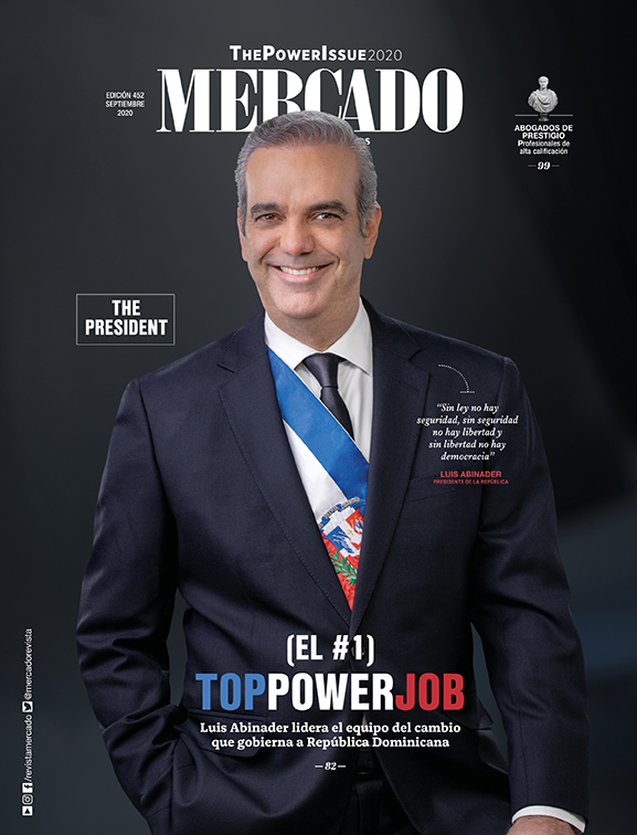 Luis Abinader, portada de la revista Mercado septiembre 2020