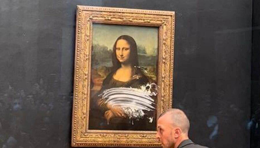 imagen de la mona lisa tras el ataque