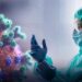 trabajador de la salud se pone guantes; concepto de viruela del mono