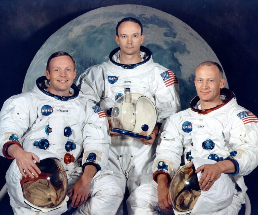 Armstrong, Collins y Aldrin.