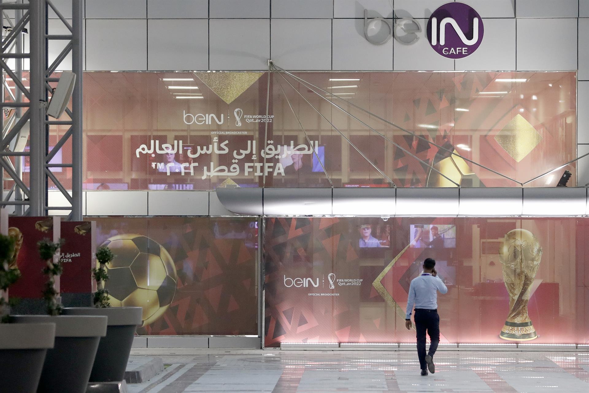 Vista de las instalaciones del grupo beIN, canal oficial del Mundial de Qatar 2022