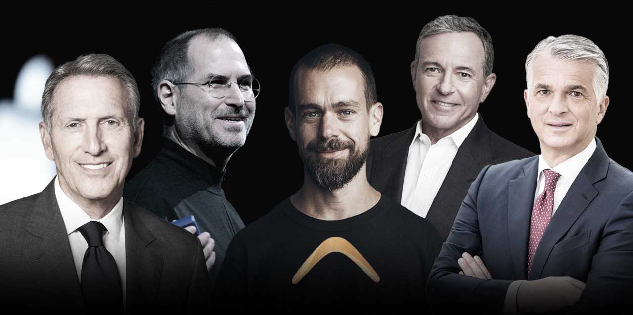 estos cinco grandes ceo son boomerang, estuvieron dos etapas en la empresa
