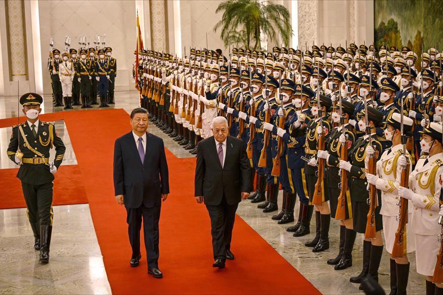 Xi-Jinping y Mahmud Abas